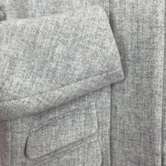 NWT 6 Cocoon Coat Italian Stadium Cloth Wool Heathered Dusk Gray - Picture 9 of 12